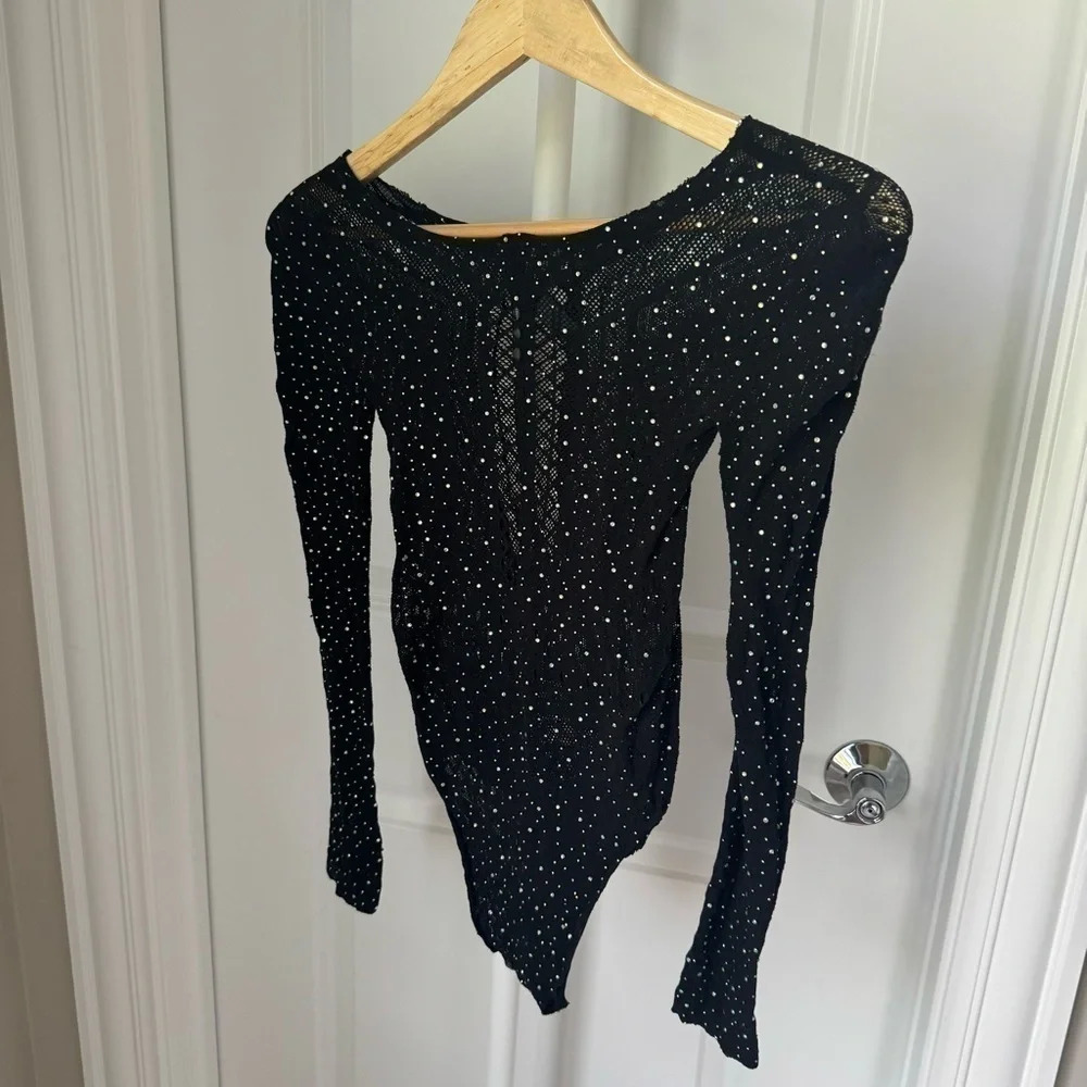 Ann Summers Elite Sheer Knitted Crystal Bodysuit - Picture 7 of 9